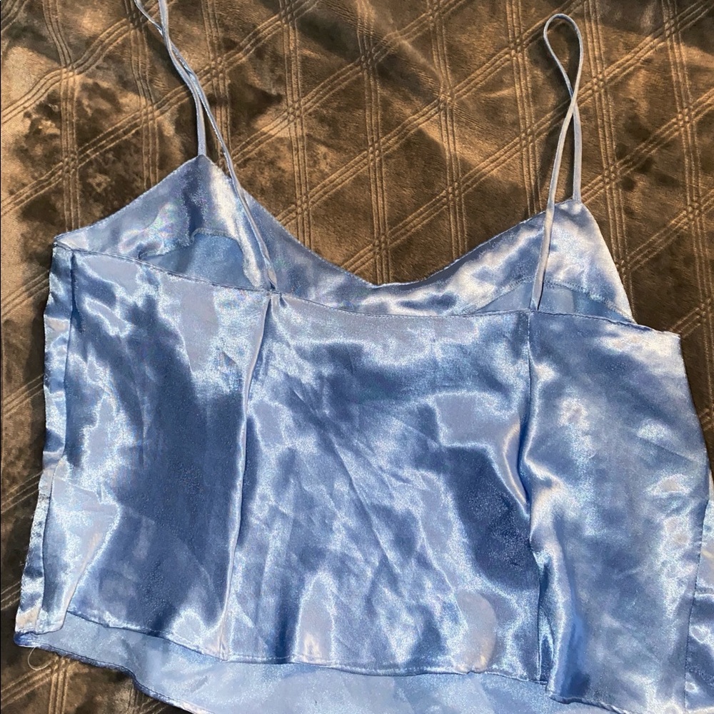 Silk Blue Vintage Tank Top - Picture 1 of 2